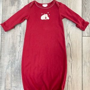 Janie and Jack Baby Red Polar Bear Layette Sleeper 3-6